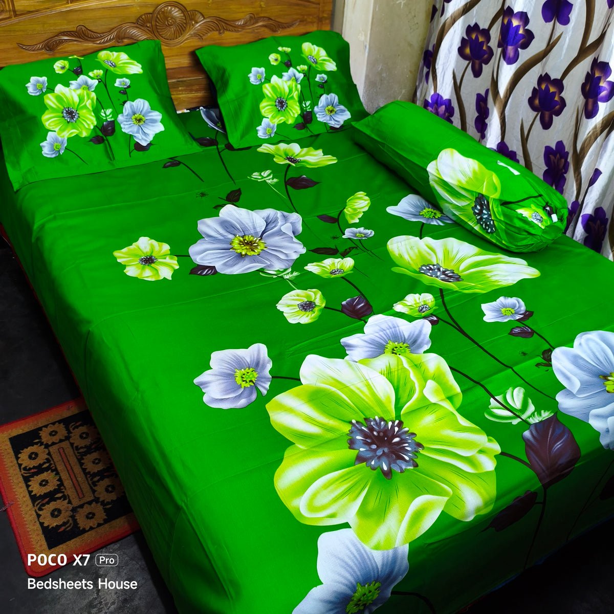 ১০০% সুতি কাপরের বেডশিট